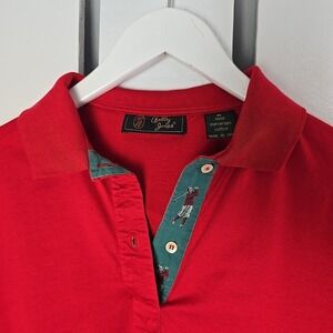 Bobby Jones Polo‎ Golf Shirt VTG Medium Red Golfer Collar